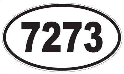 7273 - Oval Sticker