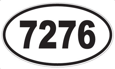 7276 - Oval Sticker