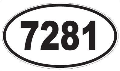 7281 - Oval Sticker