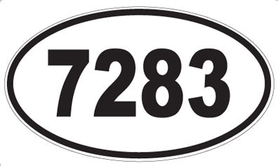 7283 - Oval Sticker