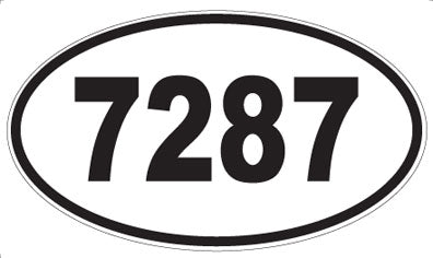 7287 - Oval Sticker