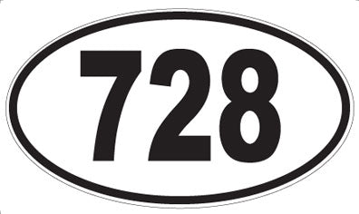 728 - Oval Sticker