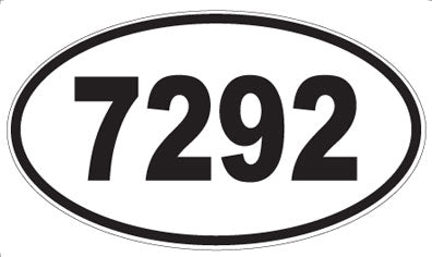 7292 - Oval Sticker