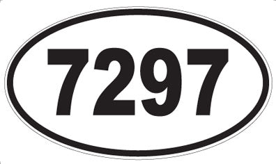 7297 - Oval Sticker