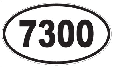 7300 - Oval Sticker