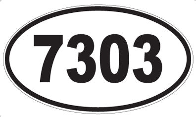 7303 - Oval Sticker