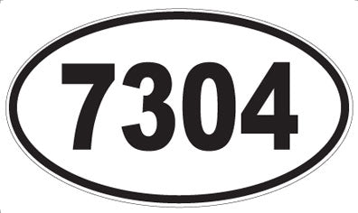 7304 - Oval Sticker