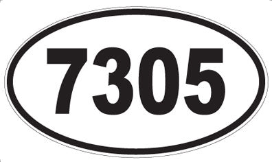 7305 - Oval Sticker