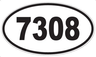 7308 - Oval Sticker