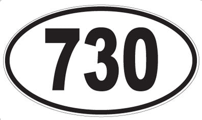 730 - Oval Sticker