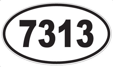 7313 - Oval Sticker