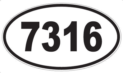 7316 - Oval Sticker