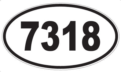 7318 - Oval Sticker