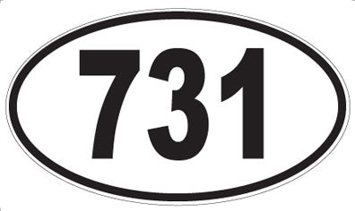 731 - Oval Sticker