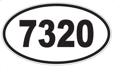 7320 - Oval Sticker
