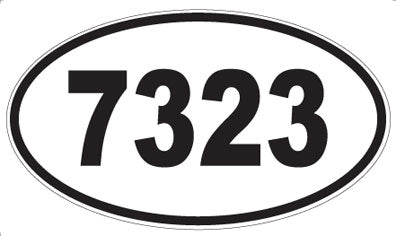 7323 - Oval Sticker