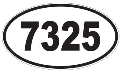 7325 - Oval Sticker