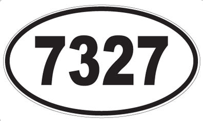 7327 - Oval Sticker