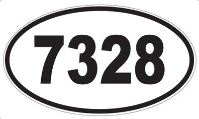 7328 - Oval Sticker