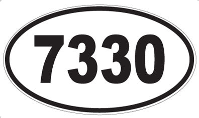 7330 - Oval Sticker