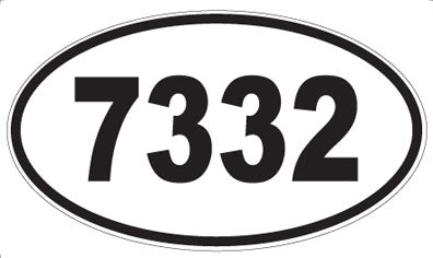 7332 - Oval Sticker