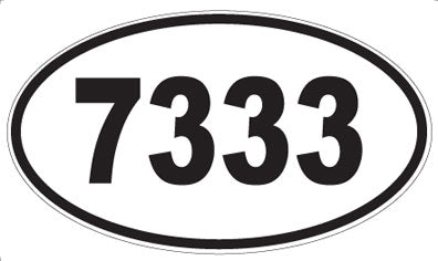 7333 - Oval Sticker