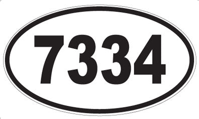7334 - Oval Sticker