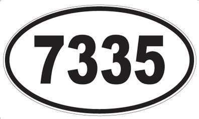 7335 - Oval Sticker
