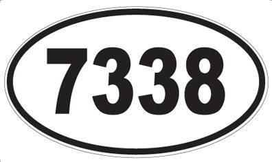 7338 - Oval Sticker