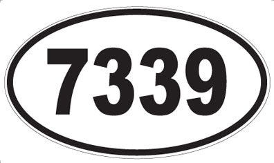 7339 - Oval Sticker