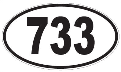 733 - Oval Sticker
