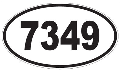 7349 - Oval Sticker