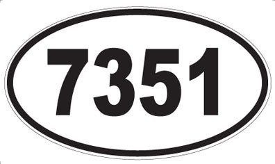 7351 - Oval Sticker