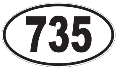 735 - Oval Sticker