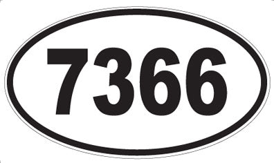 7366 - Oval Sticker