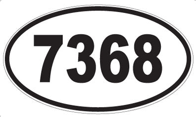 7368 - Oval Sticker