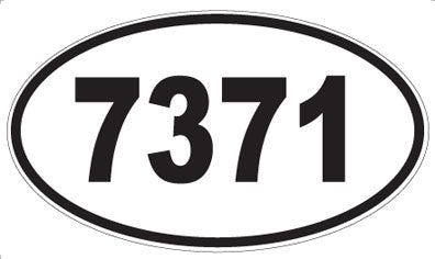 7371 - Oval Sticker