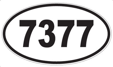 7377 - Oval Sticker