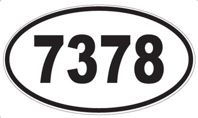 7378 - Oval Sticker