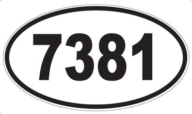 7381 - Oval Sticker