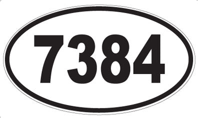 7384 - Oval Sticker