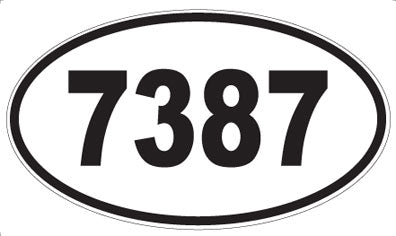 7387 - Oval Sticker