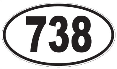738 - Oval Sticker