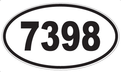 7398 - Oval Sticker