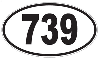 739 - Oval Sticker