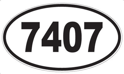 7407 - Oval Sticker