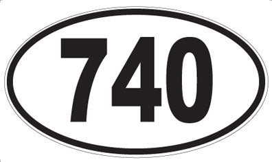 740 - Oval Sticker
