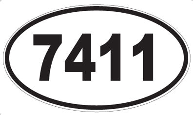 7411 - Oval Sticker