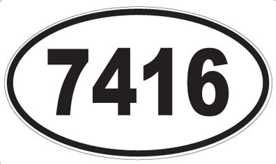 7416 - Oval Sticker