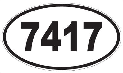 7417 - Oval Sticker